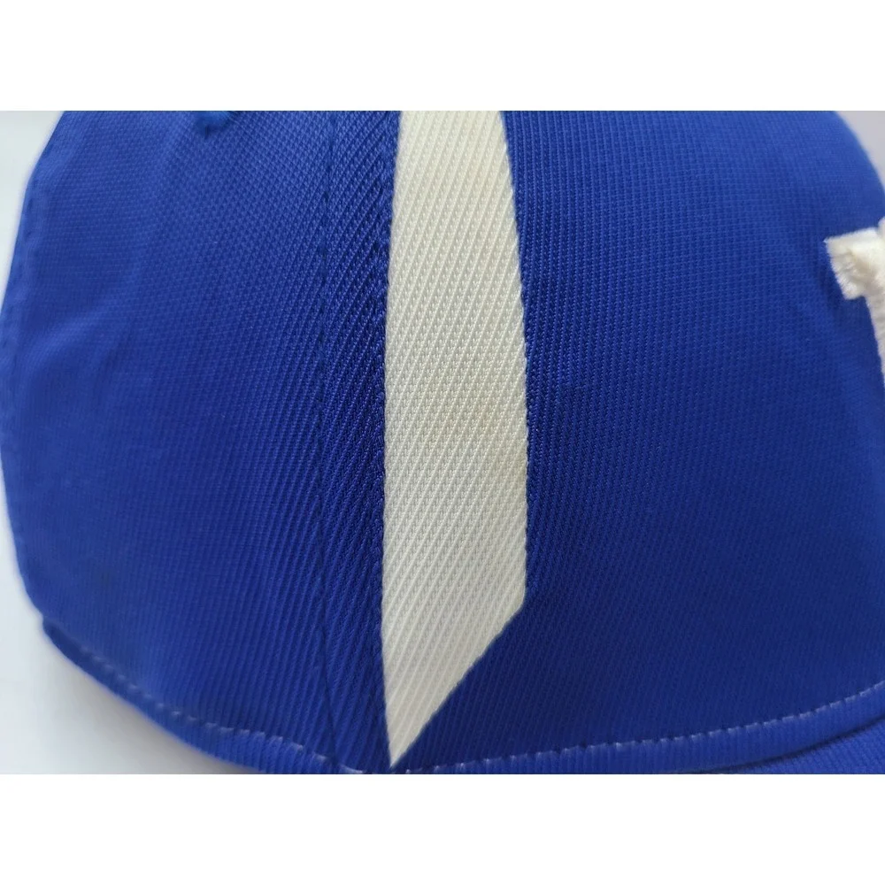 New York Giants Reebok Flex Fitted M-L Hat Cap Nylon Blend Men NFL Football Blue